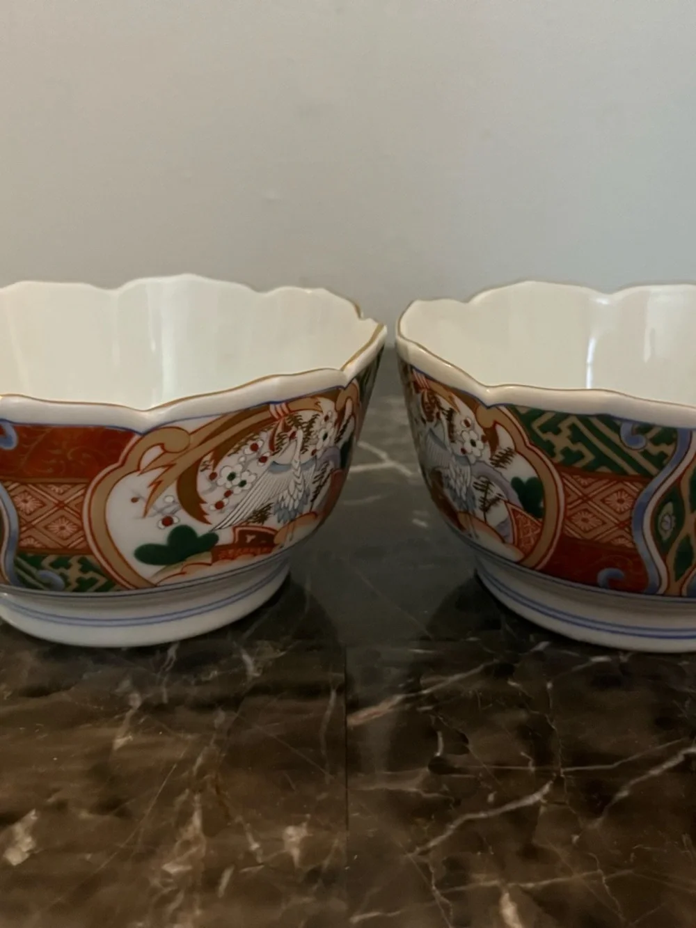 Vintage Andrea by Sadek Porcelain Footed Bowls Set of 2